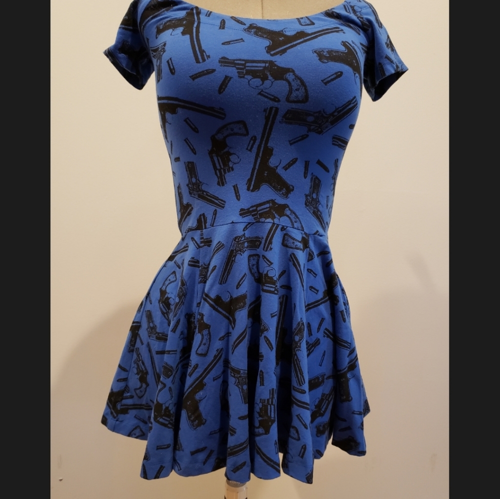 Vintage stretch Betsey Johnson gun dress